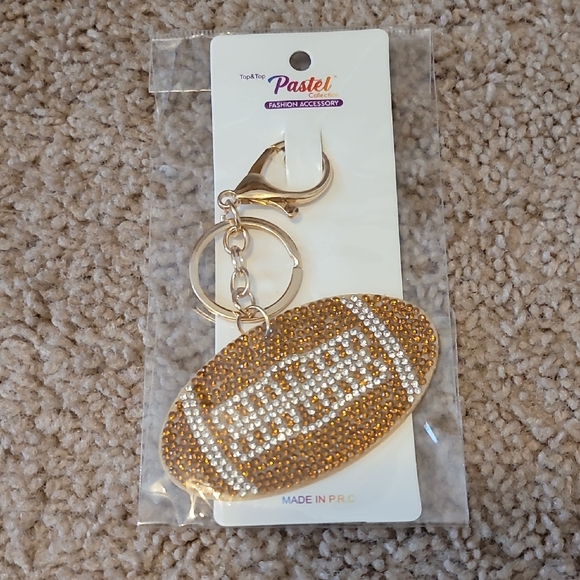 Pastel Collection Accessories - Pastel Collection Gold Football Keychain
